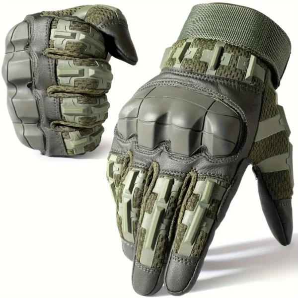 Breathable Men's Camo Full Finger Gloves - Image 3