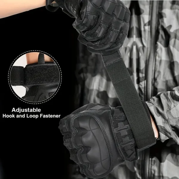 Breathable Men's Camo Full Finger Gloves - Image 6