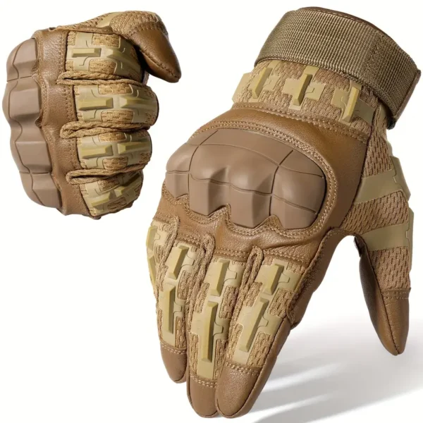 Breathable Men's Camo Full Finger Gloves - Image 2